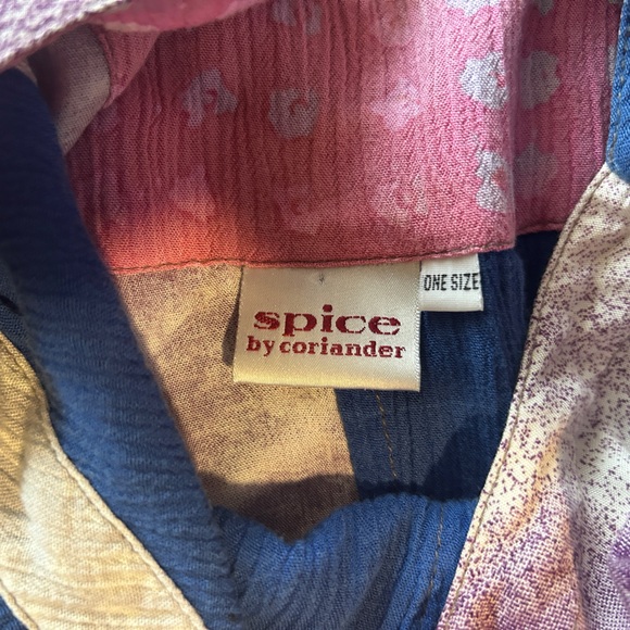 Spice by Coriander Free Size oriental patchwork dress made in Indonesia - Picture 5 of 5